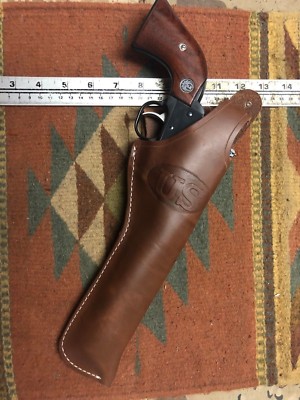 FIT Ruger Blackhawk 44/45 Cal 7.5 Thumb Break Tanned Leather Field Holster w/ US