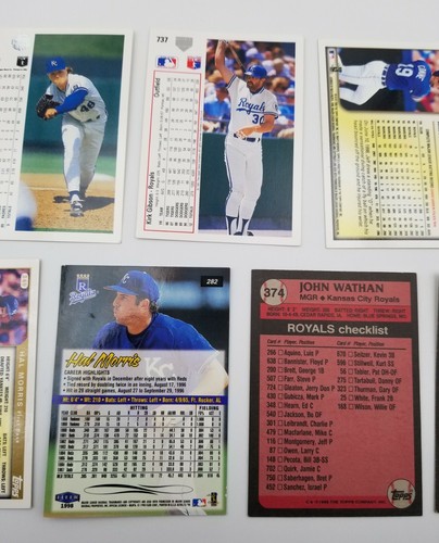 Lot 7 Kansas City Royals Baseball Trading Cards 90s Morris Davis Gibson Wathan - Picture 7 of 8
