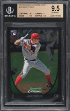 2011 BOWMAN CHROME DRAFT Mike Trout ROOKIE #101 BGS 9.5 GEM MINT (ANGELS)