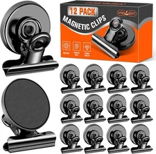 12 Pack Black Refrigerator Magnets Fridge Magnet, Magnetic 12 Pack, 