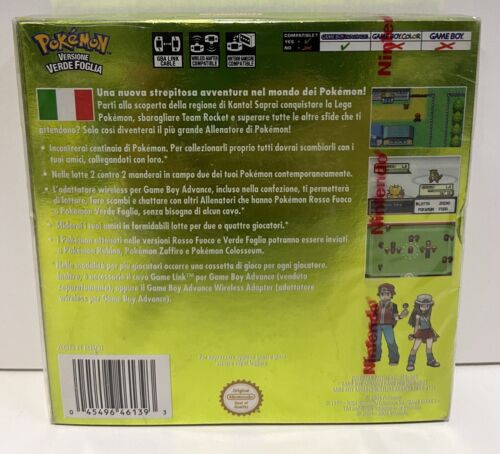 POKEMON VERDE FOGLIA NINTENDO GBA PAL ITA NEW FACTORY SEALED WATA VGA READY - Imagen 2 de 17