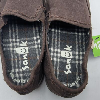 Sanuk Vagabond Mens 9.5 Dark Brown Slip-On Sneaker LX  display picture 1