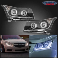 Pair LED DRL for 2011-2014 2015 Chevy Cruze Projector Headlights Front Head Lamp