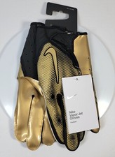 Nike Vapor Jet SE 7.0 Football Gloves Gold-Black Unisex Size XXL