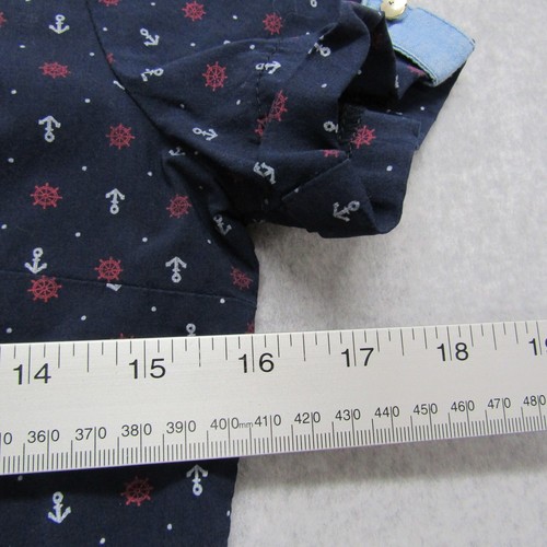 C'Est TOI Shirt Boy's S Blue Short Sleeve Button Collared Pullover Casual Preppy - Picture 3 of 7