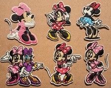 Minnie Mouse Disney 6 ct. embroidered Iron on patches