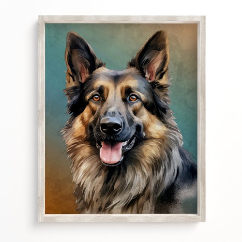 Shiloh Shepherd Print Dog Breed Poster Wall Art Pet Home Decor 8x10, 11x14 - Picture 2 of 3