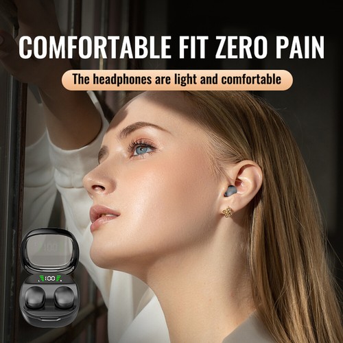 In-ear Mini Earbuds Invisible Sleep Headphone Wireless Bluetooth 5.3 Earphones - Picture 11 of 27