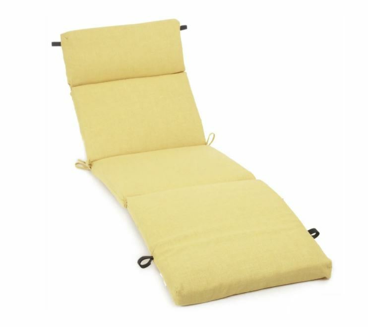 72 inch All Weather Outdoor Yellow Chaise Lounge Cushion Durable