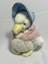 Eden Beatrix Potter Puddle Duck Plush Jemima Blue Bonnet Pink Shawl Stuffed
