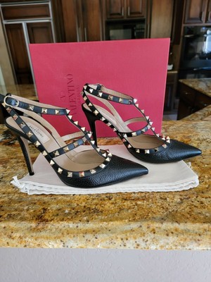 valentino heels black studs