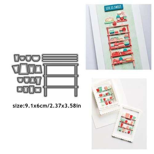 Flowers Cupcakes Barrow Metal Cutting Dies Scrapbooking Die Cuts Stencils Card - Picture 16 of 21