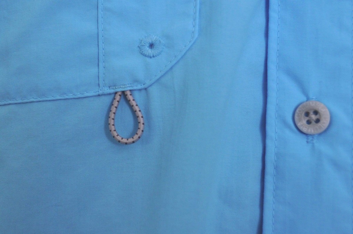 Camicia Columbia Uomo PFG Distant Water™ – Manica Lunga Omni-Shade, Modello XM7160-911, Taglia M Blu