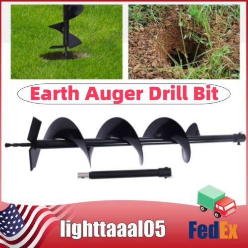 Dirt Hole Drill Auger Head Spiral Hole Drill Garden Yard Earth Planter Digger