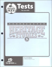 BJU Press - Heritage Studies 5 Tests Answer Key (4th edition) - 500405