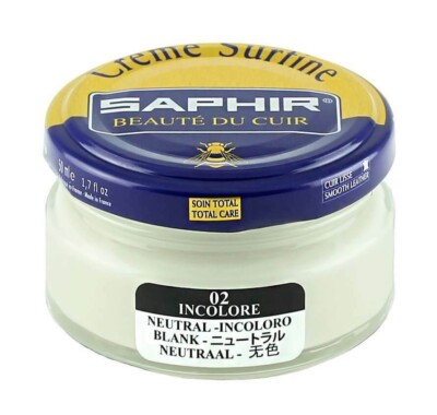 SAPHIR Cream Polish Shoe Boot Leather nourishing Beaute du Cuir Surfine 50ml Jar