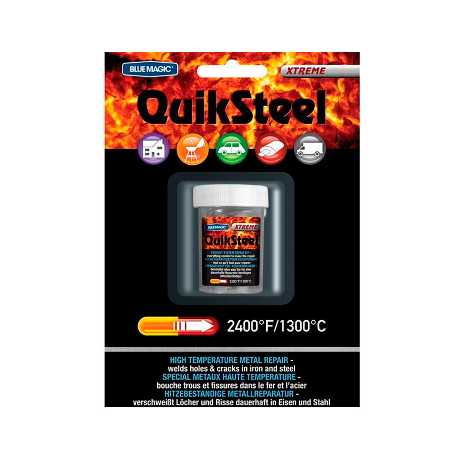 Blue Magic Quiksteel Xtreme High Temperature Fast Repair Epoxy Putty