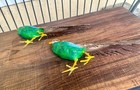 2 Pheasant Bird Figures Germany Heyde 12 Inch Cold Painted Metal 1900 Sculpture — photo 5