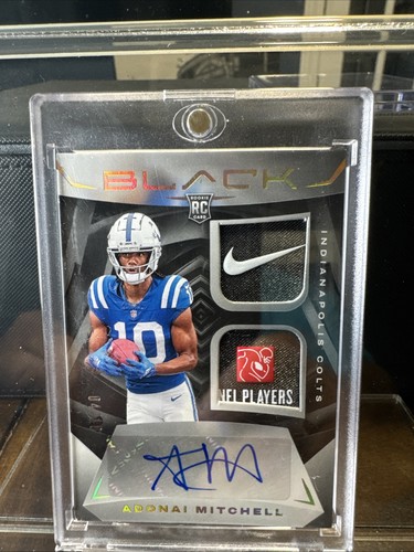 2024 Topps Black Adonai Mitchell /10 Nike Swoosh Tag Auto RC