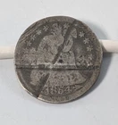 1854 Liberty Seated Silver Dime, Arrows - Low Grade