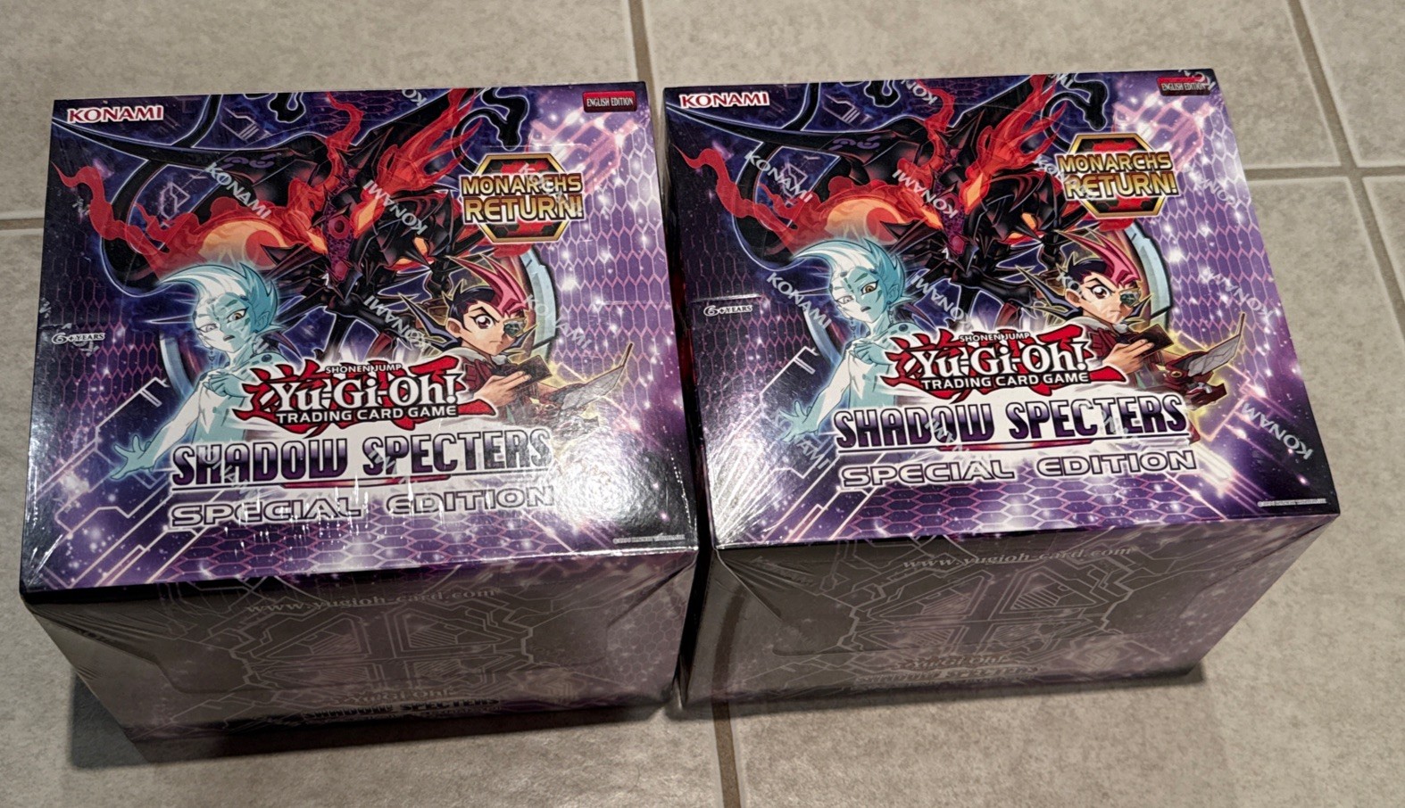Yugioh Shadow Specters Special Edition Display Box Factory Sealed x2
