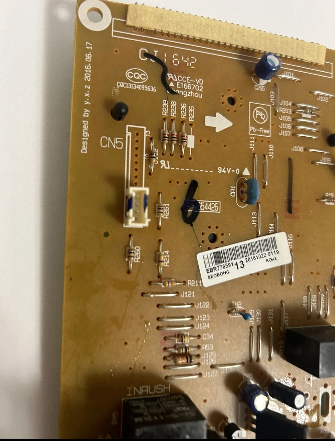 EBR77659113 LG MICROWAVE CONTROL BOARD 