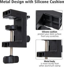 Desk Clamp for Microphone Boom Arm Adjustable Metal Mount