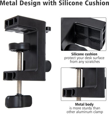 Desk Clamp for Microphone Boom Arm Adjustable Metal Mount