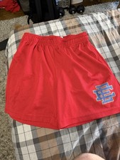Lightly worn Eric Emanuel Men s Red Mesh Shorts Size Medium