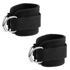 2 Pcs Wrist Cuffs Lifting Straps with D Rings, Weight Lifting Straps Wrist St...