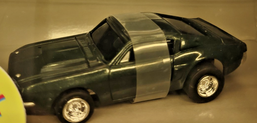 Johnny Lightning ThunderJet Mustang DK/GRN Pull Back Cars HO NEW PM4-22 - Picture 2 of 2