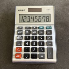 Casio MS-80B Standard Function Desktop Calculator WORKS Solar Or Battery Power