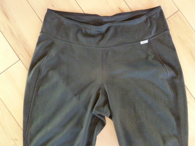 Patagonia Performance Base Layer Pants Womens L LARGE Lightweight Bottoms Black thumbnail 2