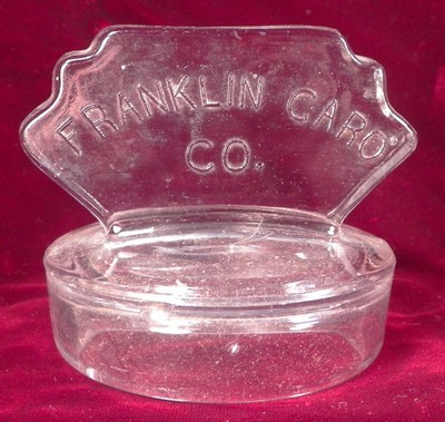 Franklin Caro Company Jar Lid Only EAPG Clear Glass Rare For Chewing Gum