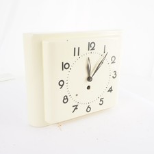 Keramik Wanduhr Uhrwerk zum aufziehen Vintage Küchenuhr ca. 28 x 22 cm