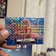 2024 Panini Mosaic - Jayden Daniels Commanders #272 Reactive Blue Prizm (Rookie)
