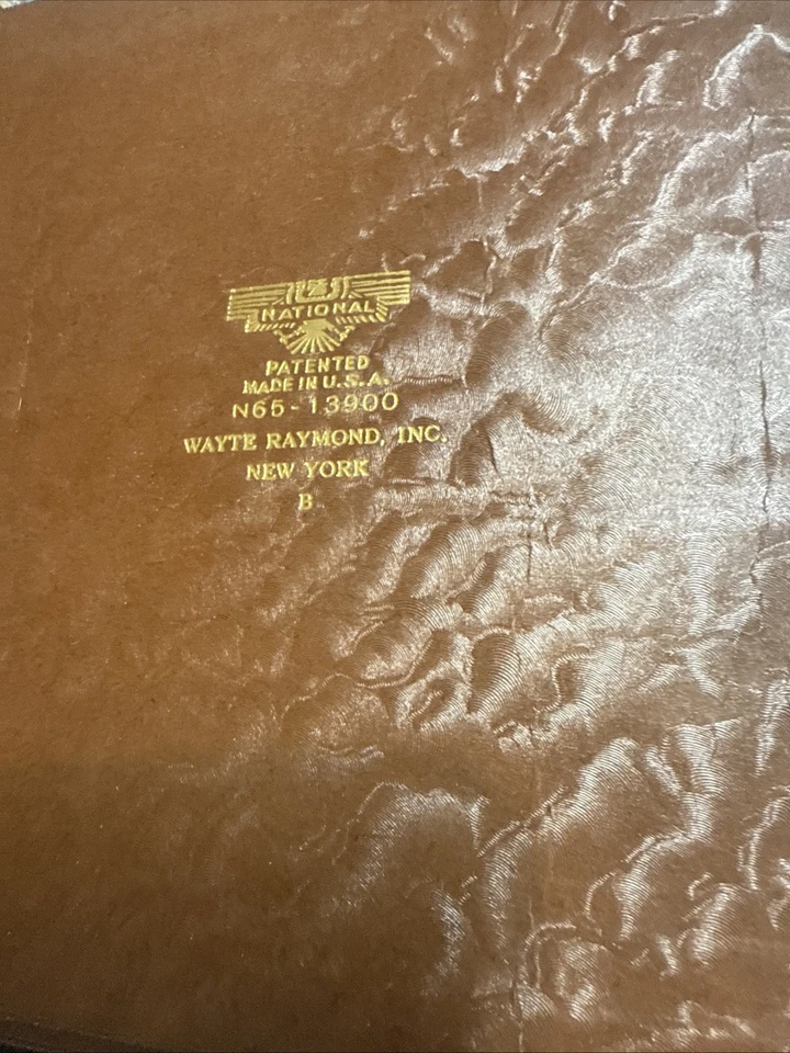 Antiguo álbum de monedas Wayte Raymond National US FRANKLIN plata medio dólar 2 páginas Foto 4 de 4