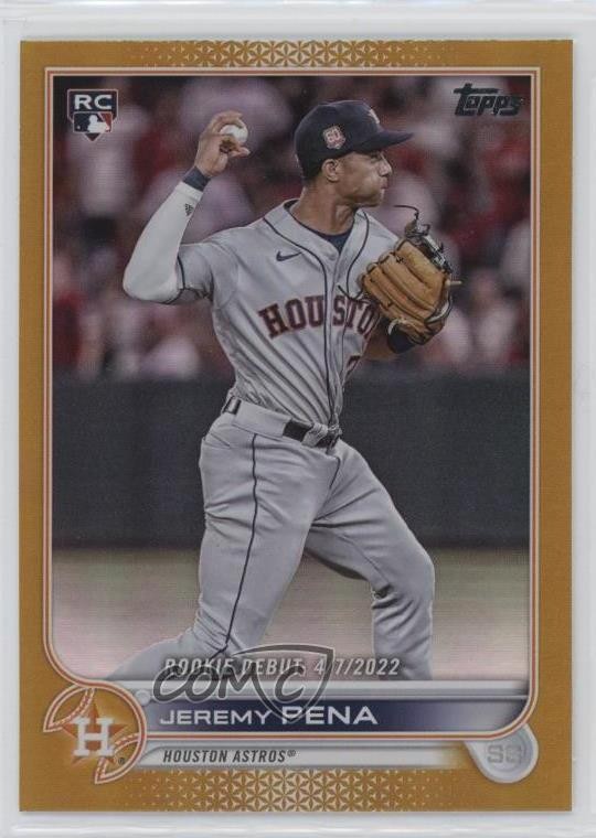 2022 Topps Update Rookie Debut Gold Foil Jeremy Pena #US276 Rookie RC 15kr