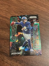 2025 Panini Prizm Rookie Fireworks Green Cracked Ice Jaxson Dart #6 Giants NFL
