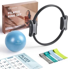 Pilates Ring Set – 14" Anti-Deformation Magic Circle with Padded Handles, Mini B