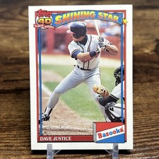 1991 Topps Bazooka Shining Stars #18 Dave Justice