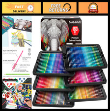 180 Colored Pencil Set - Soft Core, Metallic Colors, Ideal for Drawing, Sketchin