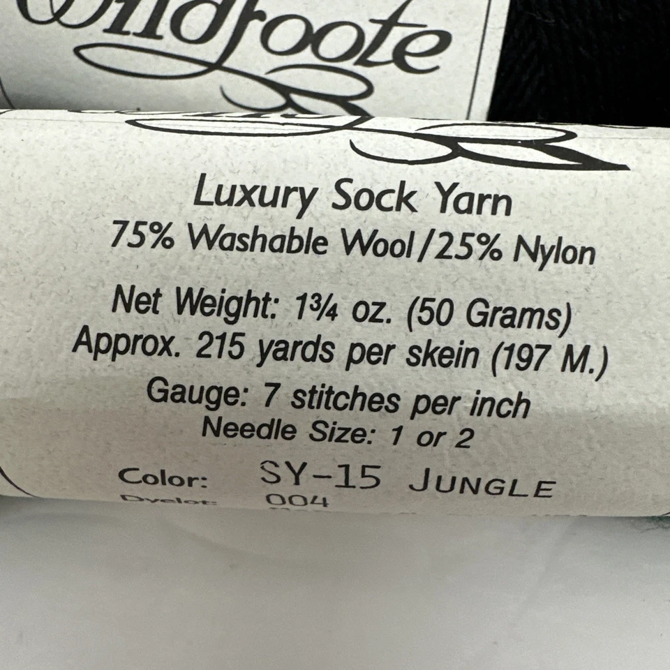 3 Wildfoote Luxury Brown Sheep Co. Sock Yarn Black Orchid Peasant Blue Jungle - Image 3 of 4