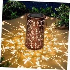 Solar Lanterns Outdoor Waterproof Lantern Garden Decor Birthday Dragonfly