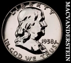 1958 Franklin Half Dollar- Silver- Choice Gem Proof Luster- No Reserve #J9369