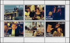 Komi. le Titanic. scènes du film avec Leonardo DiCaprio et Kate Winslet.