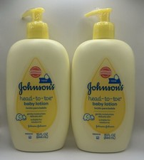 Lot of 2 Johnson's Head-to-Toe Baby Lotion 15 oz Discontinued Original Formula