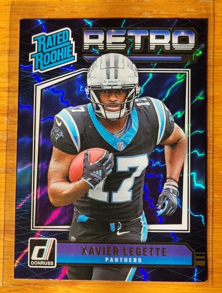 2024 Panini Donruss Xavier Legette Rated Rookie Retro #13 Blue Shock Panthers SP