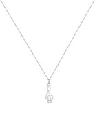 Elli Damen Halskette NotenschlüSsel 925 Sterling Silber Schmuck Geschenk