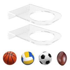 Wall Mount Basketball Holder Acrylic Sports Ball Display Rack